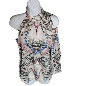 Gorgeous Sunny Leigh Necktie Detal Halter Top Size XL